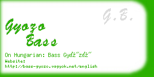 gyozo bass business card